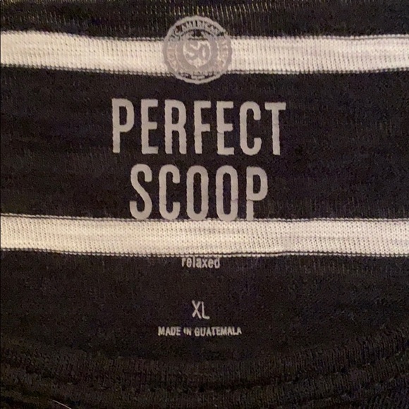 SO navy and white striped perfect scoop neck tee - Picture 3 of 3